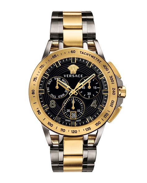 versace gold watch mens